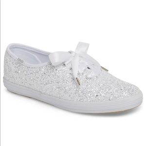 Kate Spade Glitter Keds White